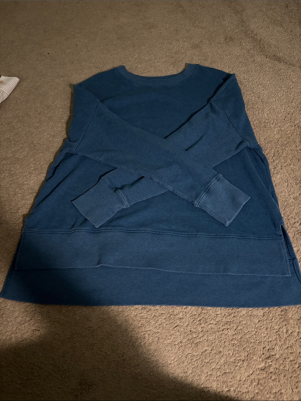 Time and Tru Women's Crewneck Sweater in Navy Blue